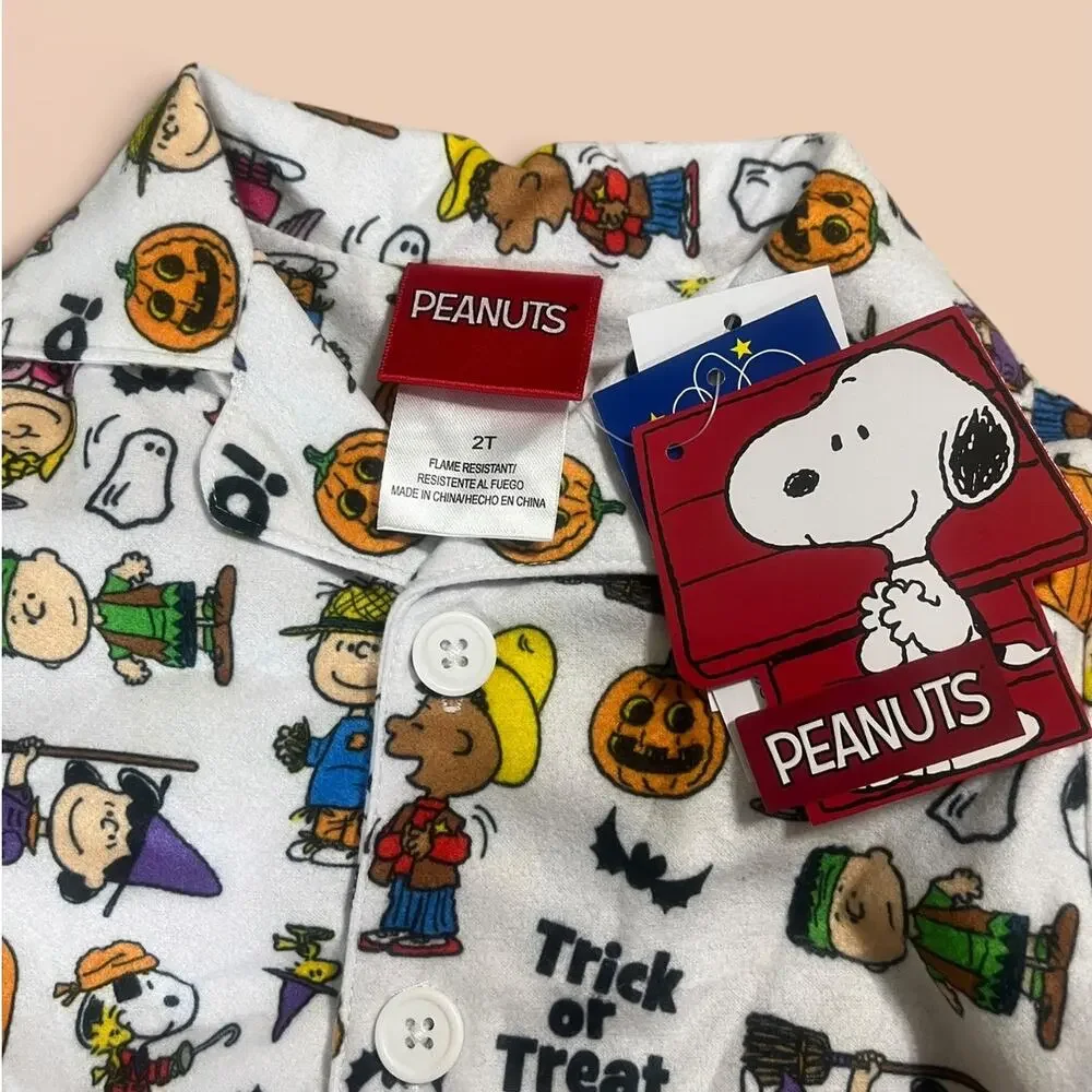 Peanuts Characters Halloween Kid's Pajama Set 2T Shirt and Pants NWT